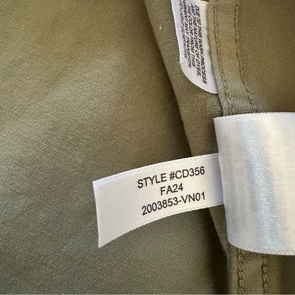 J.CREW Cinched Waist Utility Midi Dress Iced Pine Sage Green Stretch Chino Sz 8 - Picture 15 of 16